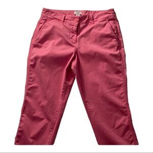 CROWN & IVY Women’s Charlotte pink Khaki style‎ pants 6P Cotton Spandex Blend